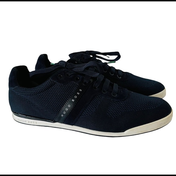 Hugo Boss Shoes | Hugo Boss Green Spacit Navy Blue Sneakers | Color: Blue/Green/Tan | Size: 9 | Zullie's Closet